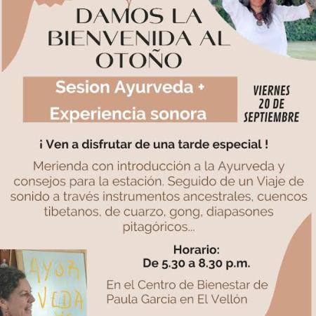 Merienda Ayurveda con Viaje de Sonido - septiembre 2024 Merienda Ayurveda con Viaje de Sonido - septiembre 2024