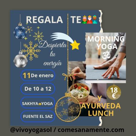 Despierta tu energía con una sesión de Yoga&Desayuno saludable Come Sana Mente