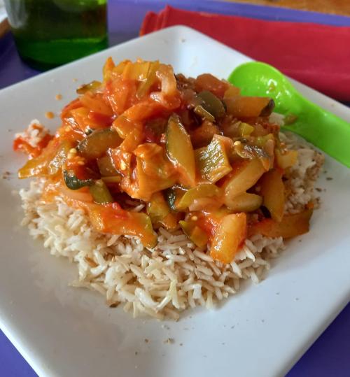 Arroz con verduras de temporada Arroz con verduras de temporada